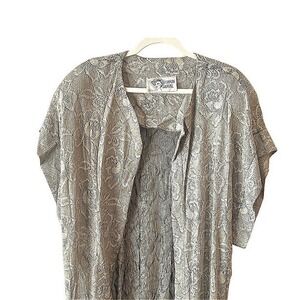 Vintage Fixsun Casual Lace Pants Set‎ Fringe Trim Gold Boho Chic Lagenlook Artsy